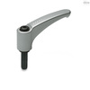 Elesa Black-oxide steel clamping element, thread screw, ERM.63-5/16-18-098-C8 ERM-p (inch sizes)